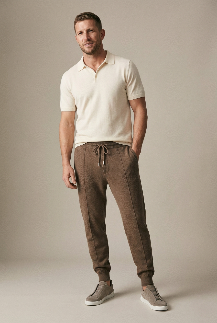 Cloud Merino Wool Trousers – Brown