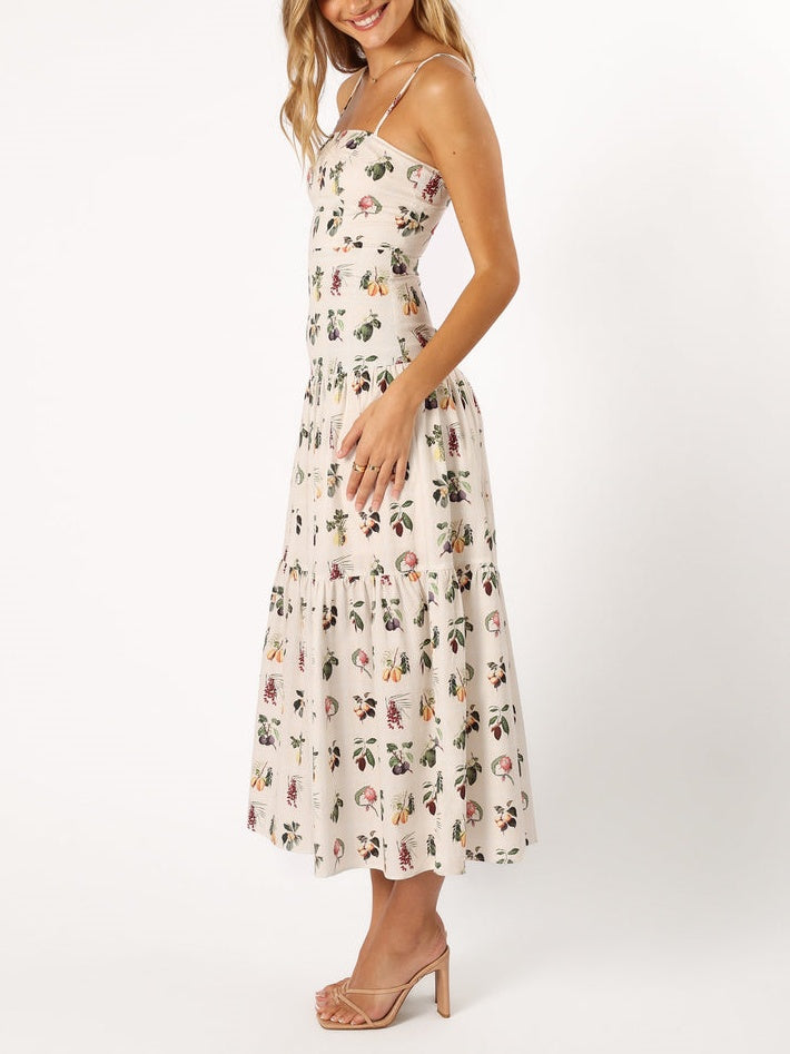 Celia Fruit Floral Midi Dress