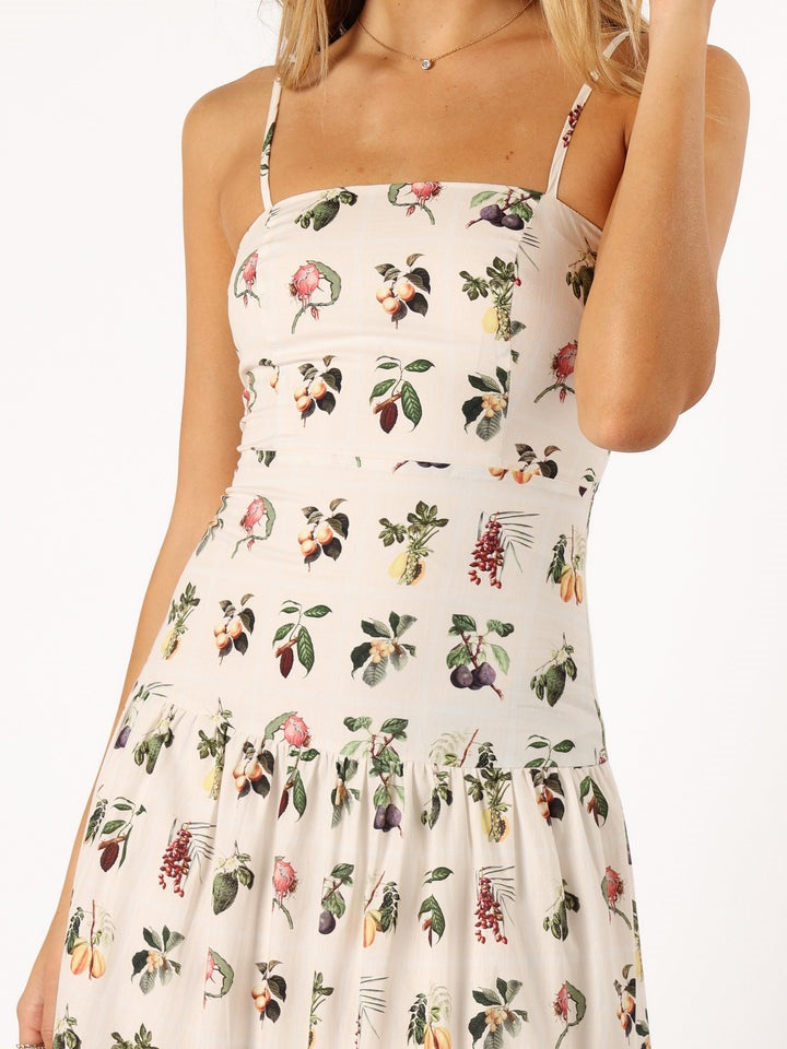 Celia Fruit Floral Midi Dress