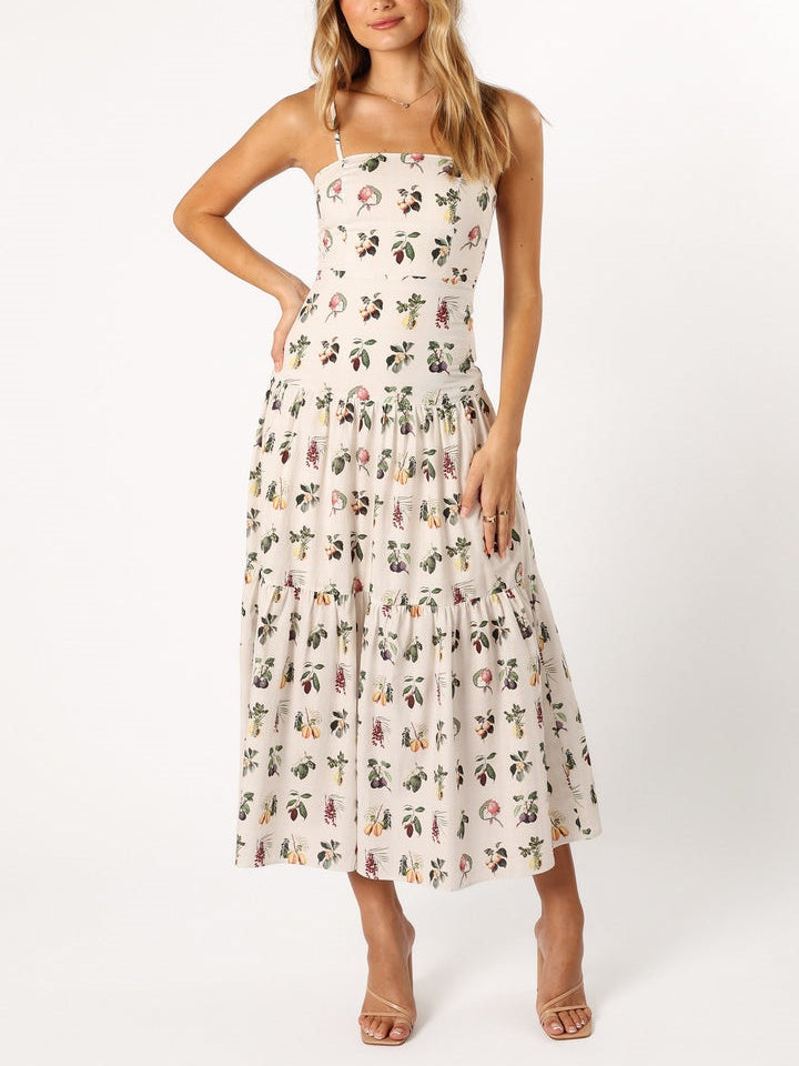 Celia Fruit Floral Midi Dress