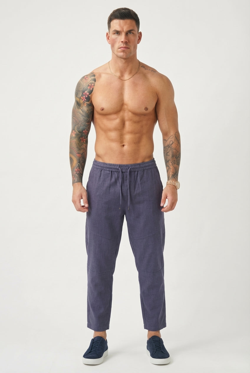 Kyoto Cropped Linen Trousers