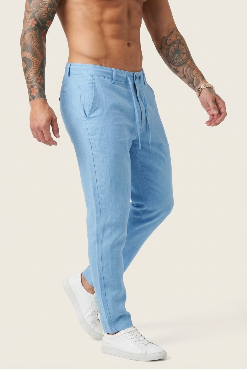Coastal Linen-Cotton Trousers