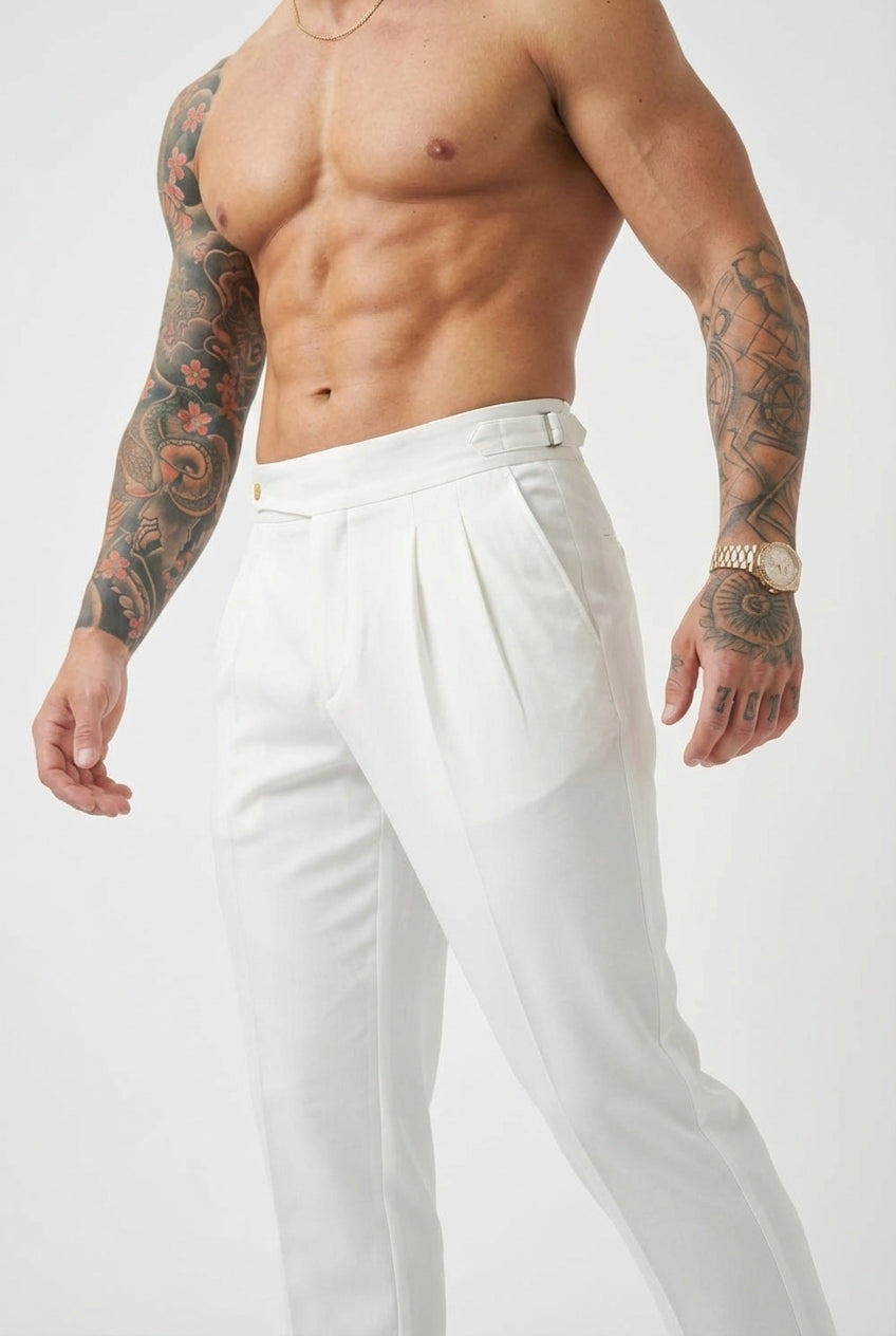 Lockhart Tailored Trousers – White
