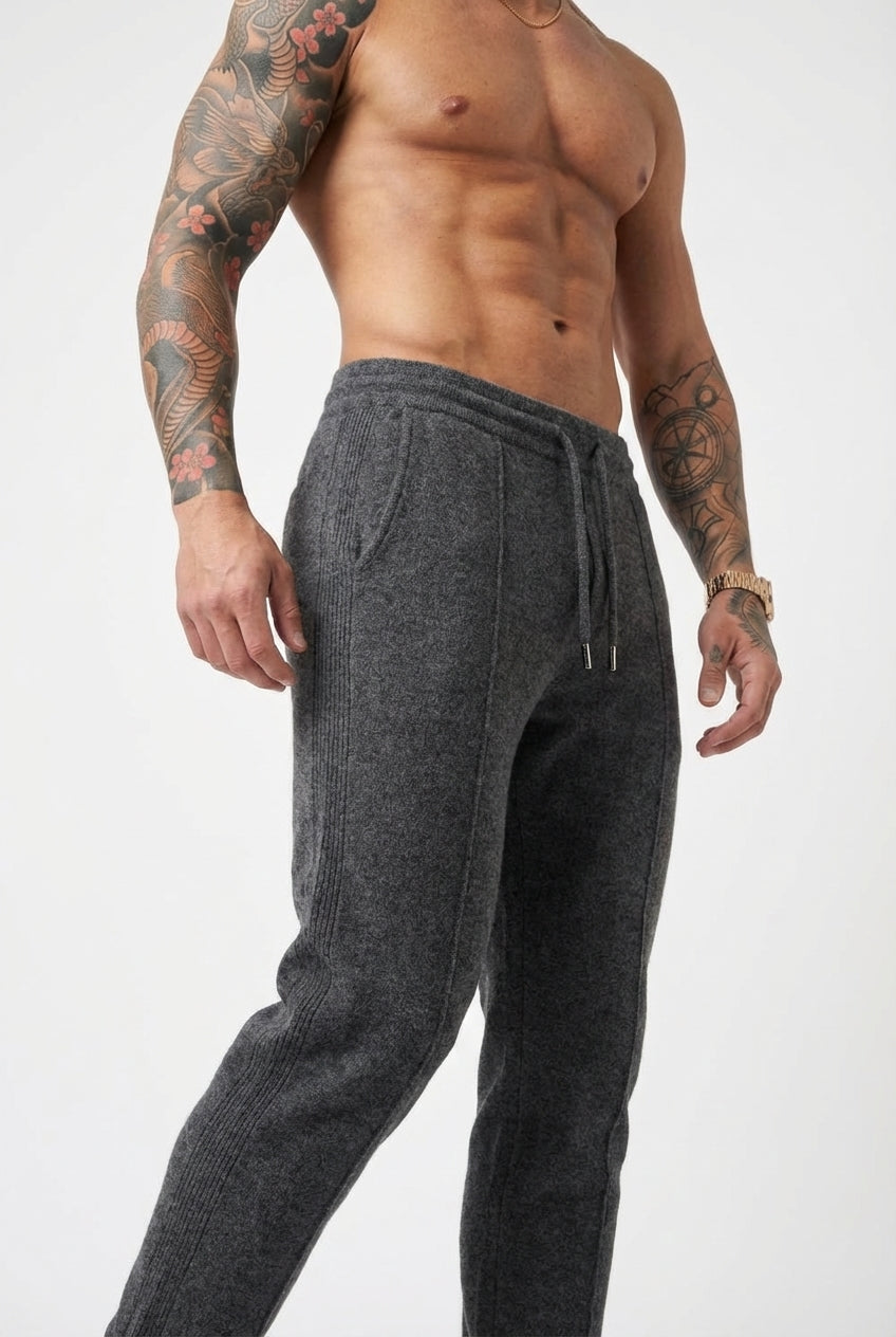 Cloud Merino Wool Trousers – Dark Grey