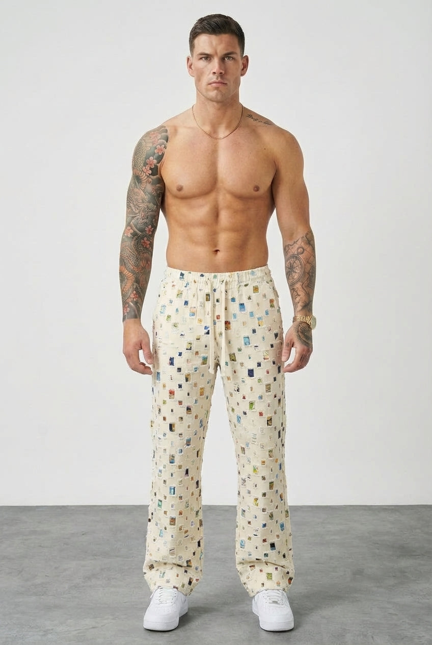 Mosaic Straight-Fit Trousers