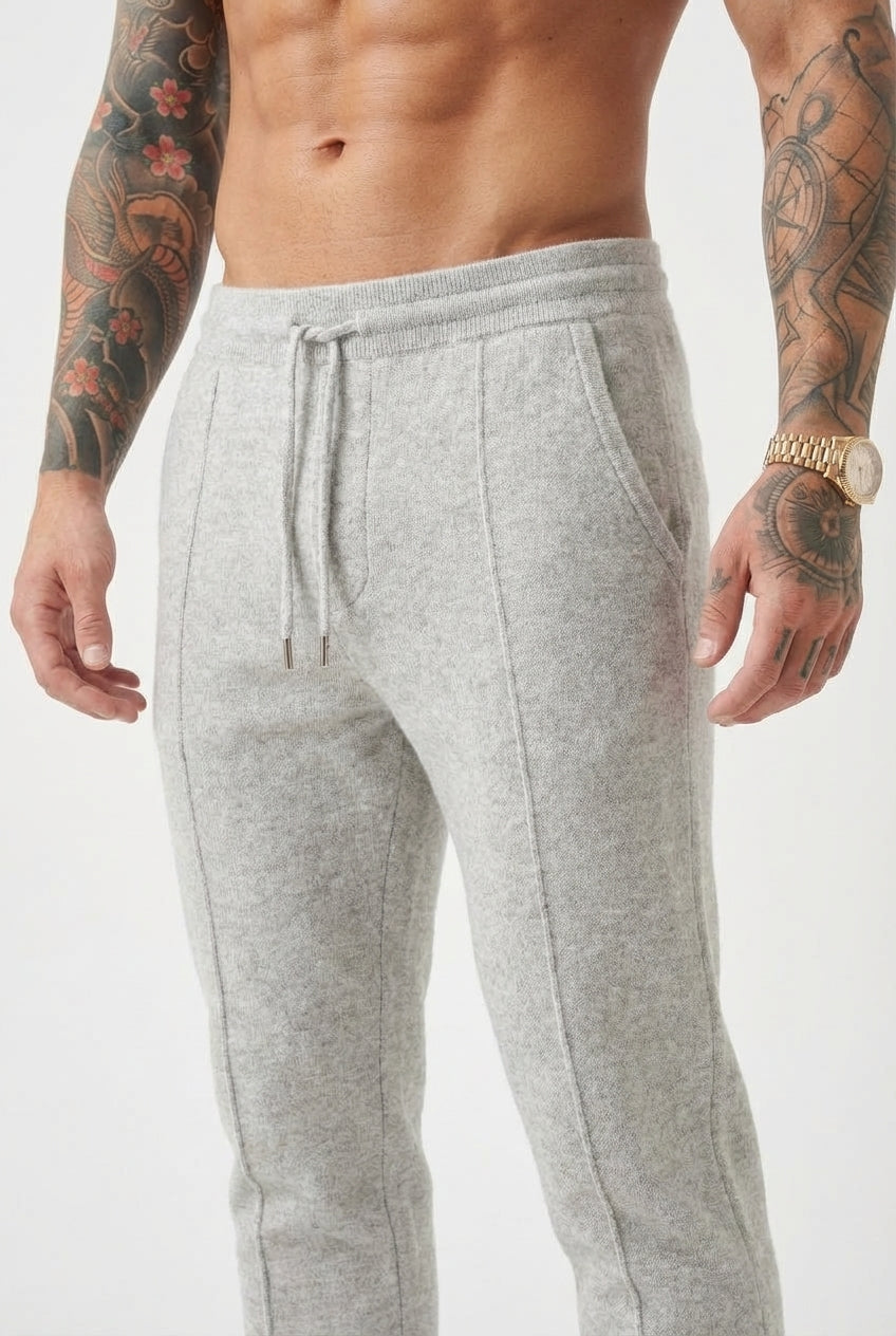 Cloud Merino Wool Trousers – Light Grey