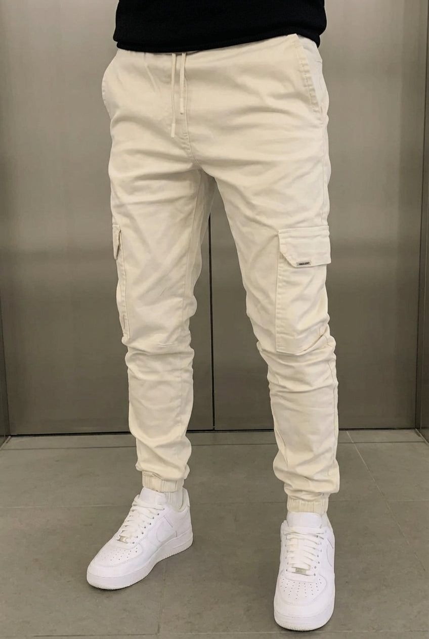 Camden Cargo Joggers – Cream