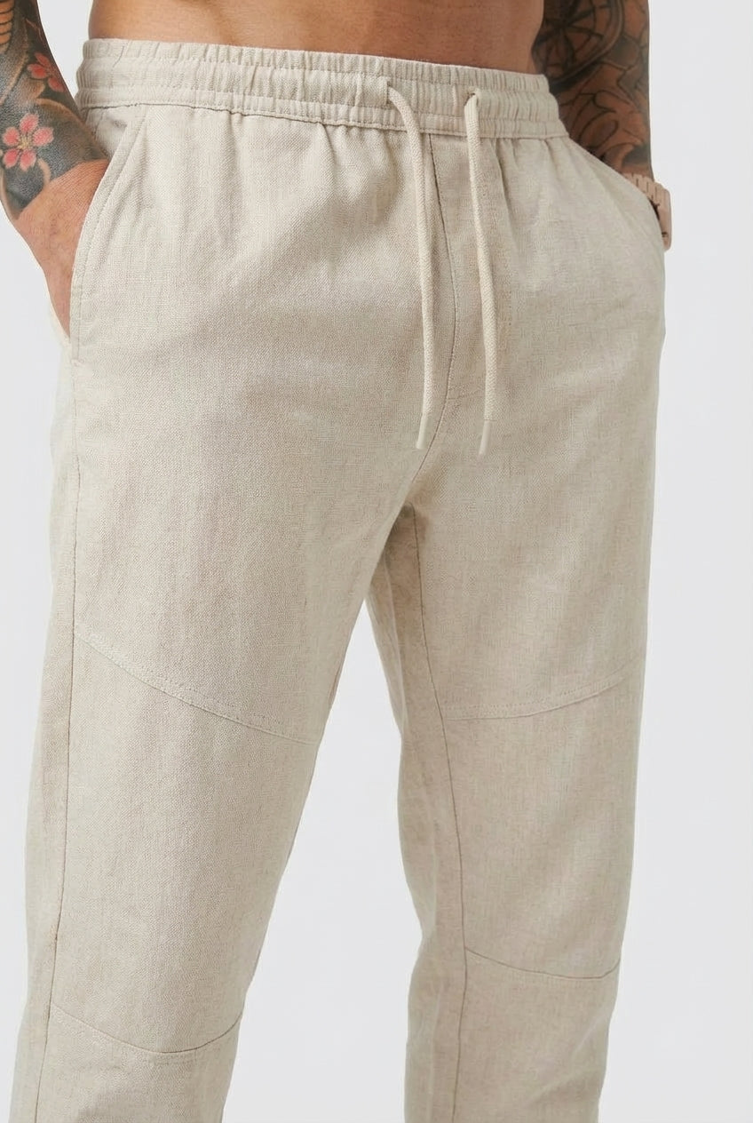 Kyoto Cropped Linen Trousers