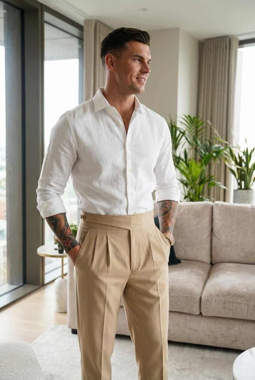 Lockhart Tailored Trousers – Cream