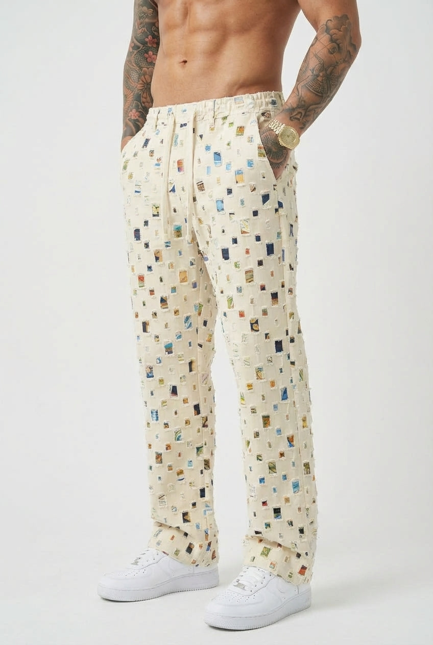 Mosaic Straight-Fit Trousers
