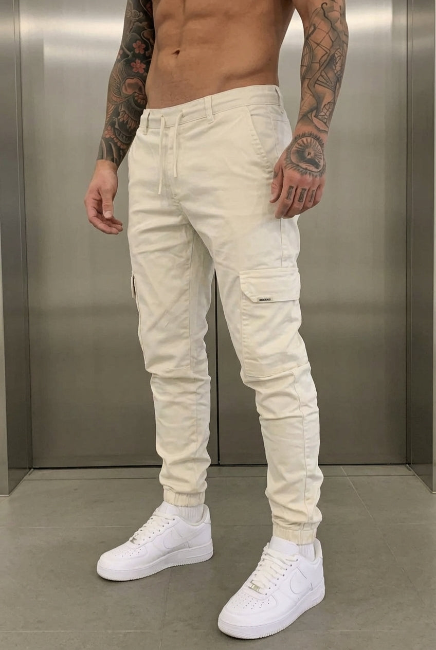Camden Cargo Joggers – Cream