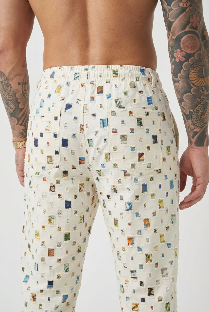 Mosaic Straight-Fit Trousers